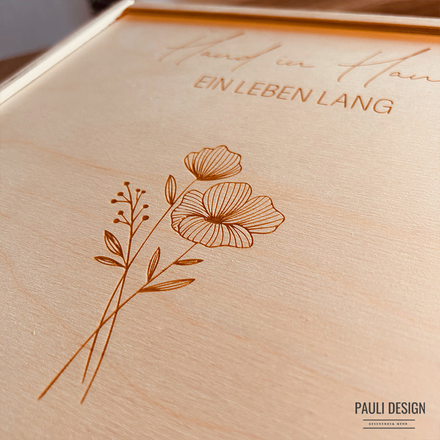 Erinnerungsbox Hochzeit - Hand in Hand